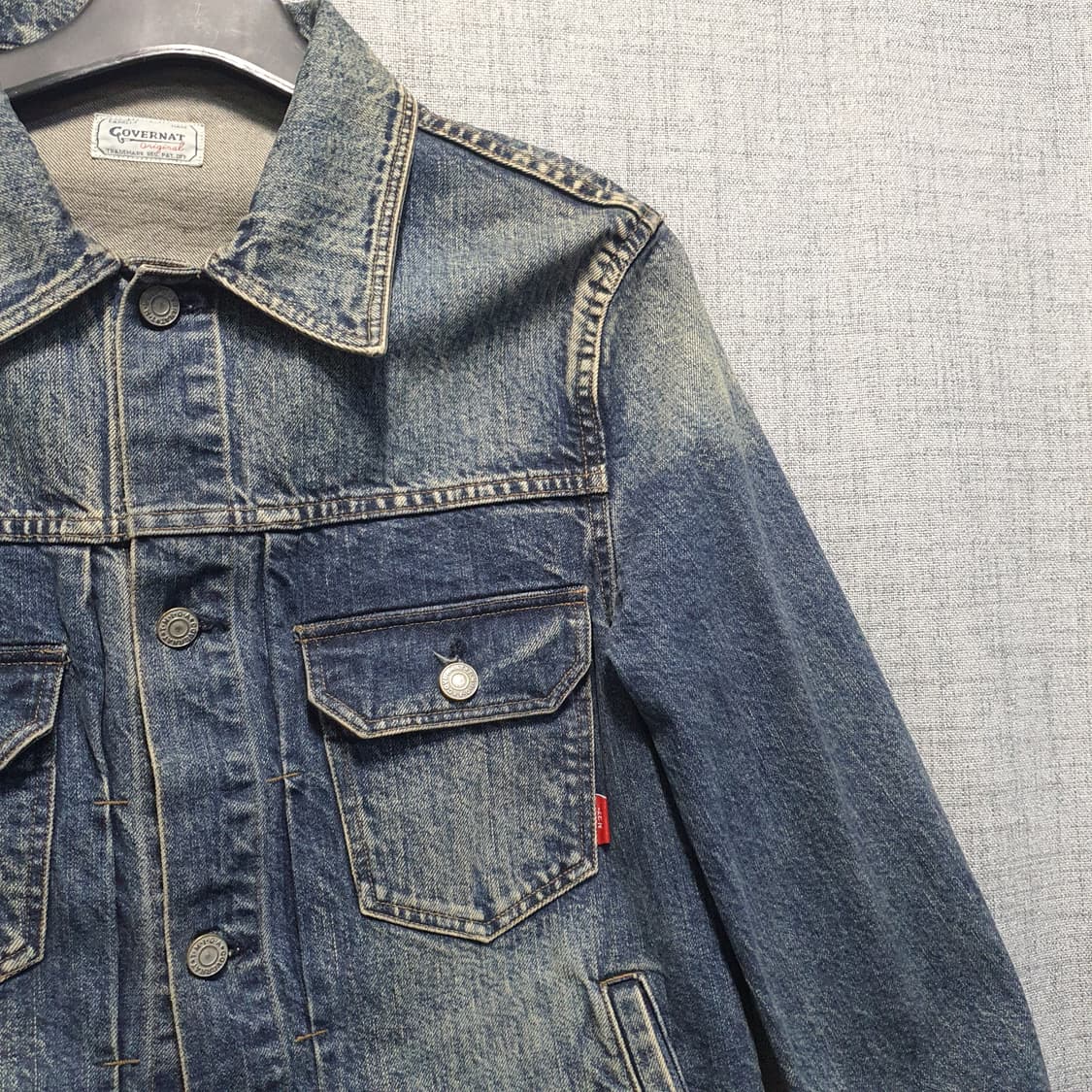 커버낫 남성 워싱 트러커 데님 자켓  상품이미지4