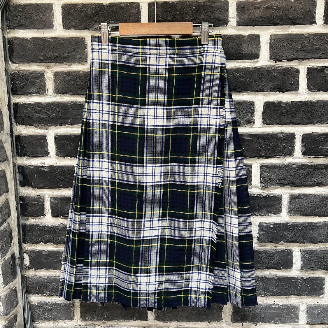 빈티지 퓨어울 플리츠 랩스커트 상품이미지1