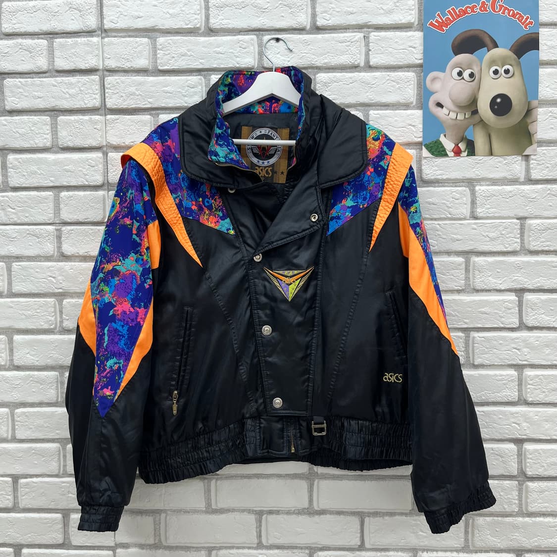 아식스 올드스쿨 바람막이 자켓 블랙-XL 105 상품이미지1
