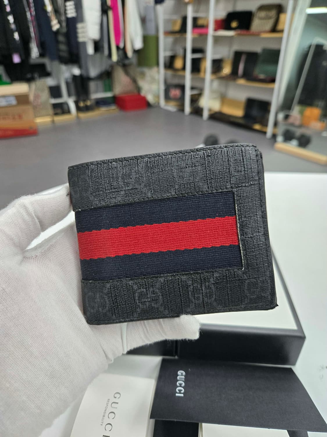 [50%할인] 구찌 웹삼선 반지갑 상품이미지1