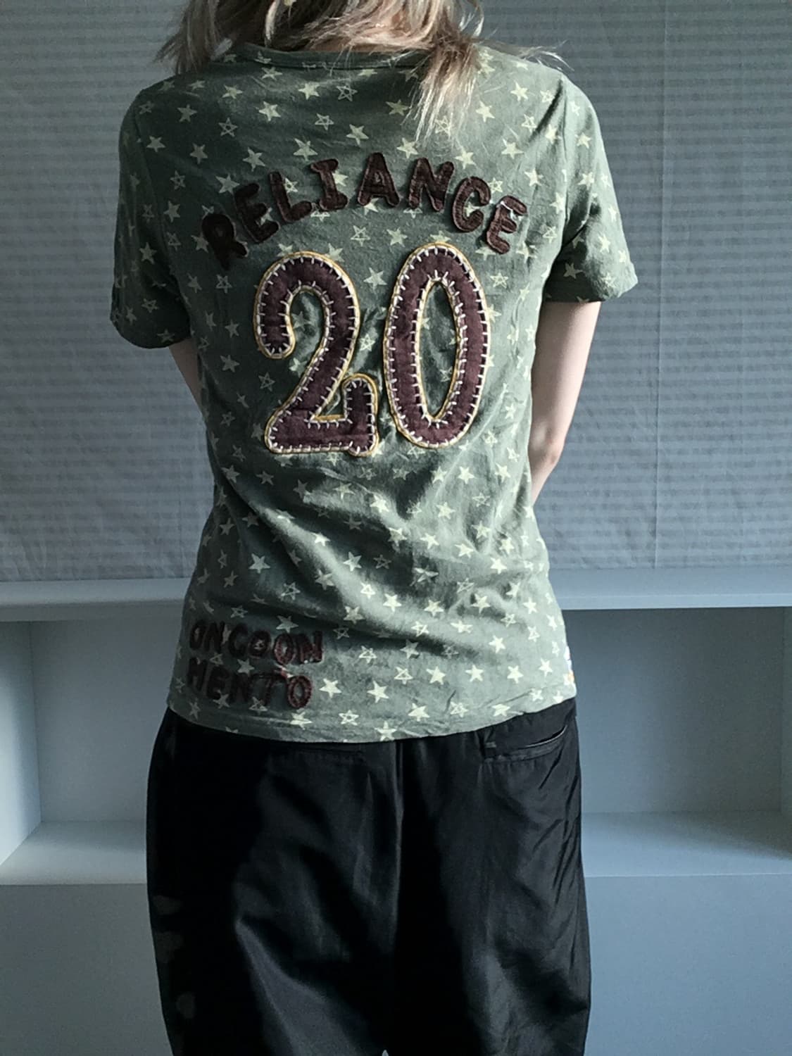 jpn vintage star nerd patch half t shirt 상품이미지4