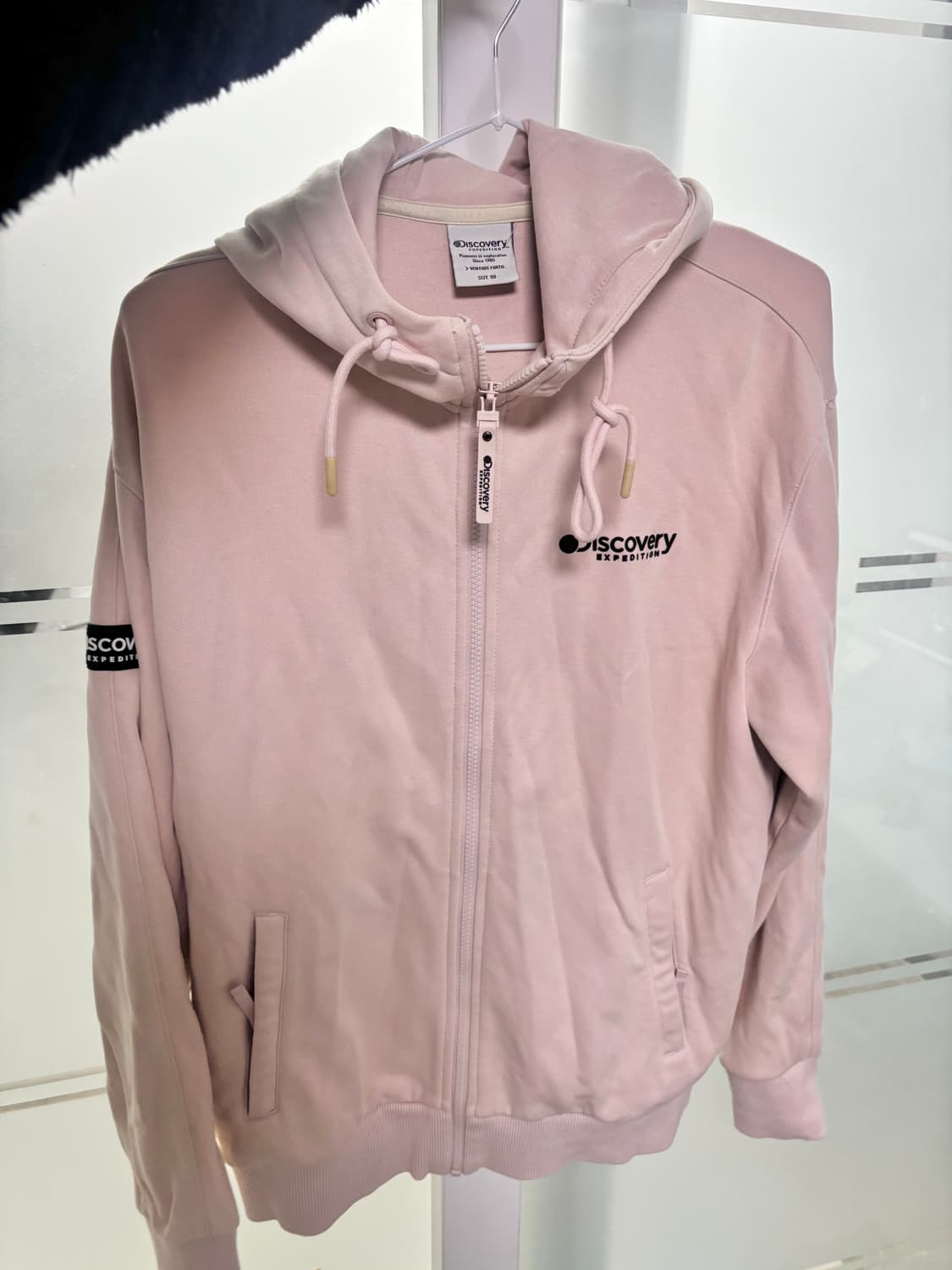 대장템) 디스커버리 베이직 러버스 후드집업 핑크 상품이미지2
