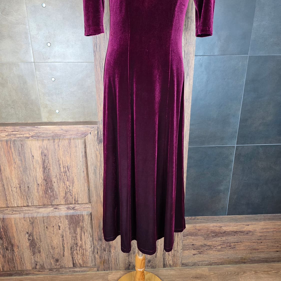 빈티지 벨벳 롱드레스 상품이미지3