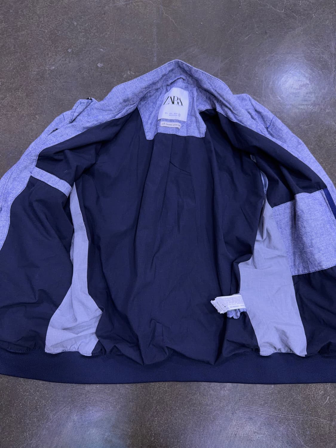 자라 린넨 블루종 점퍼 자켓 L 상품이미지7