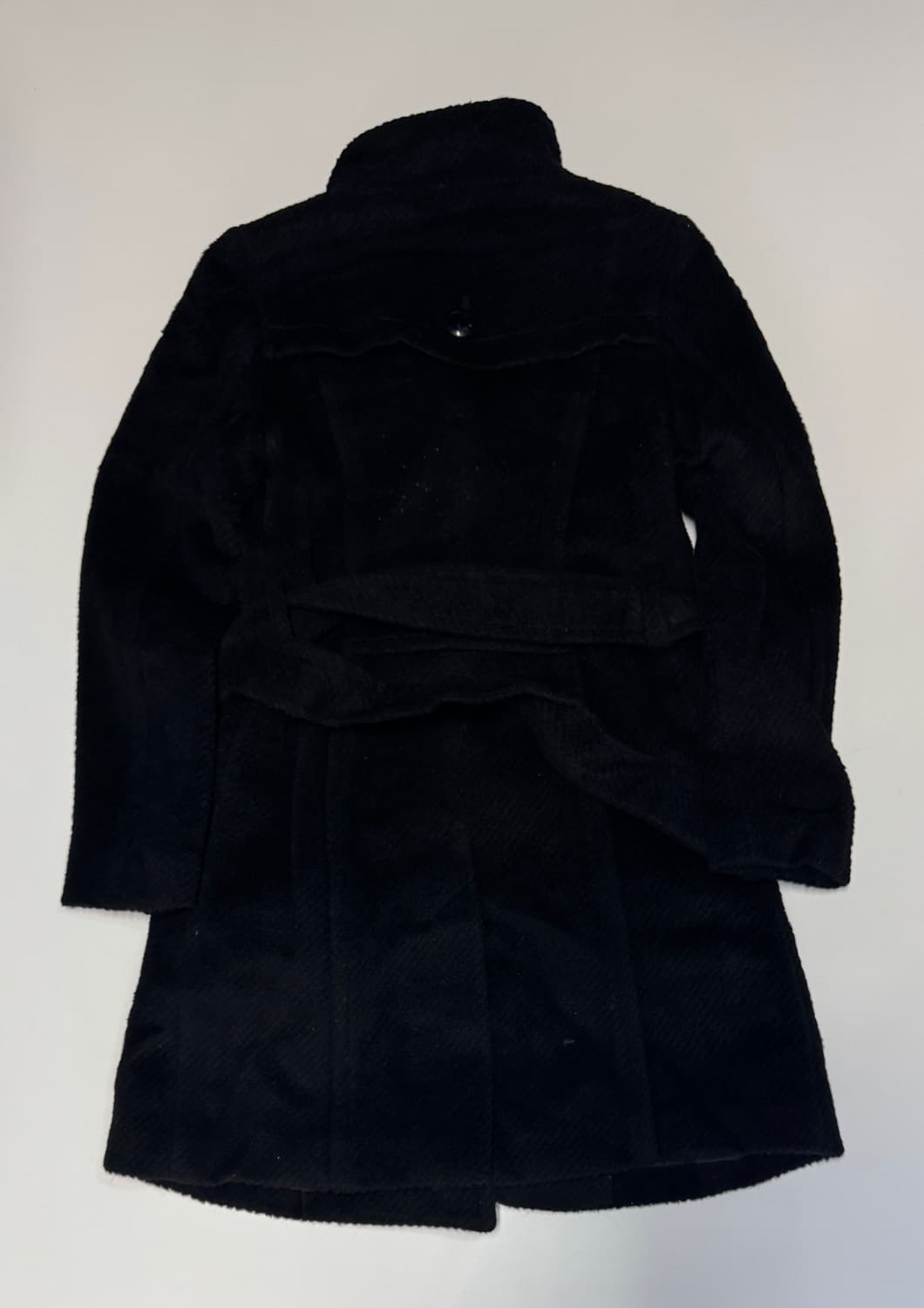 여성 soup 숲 더블 미니멀 앙고라 울 코트 블랙  상품이미지2