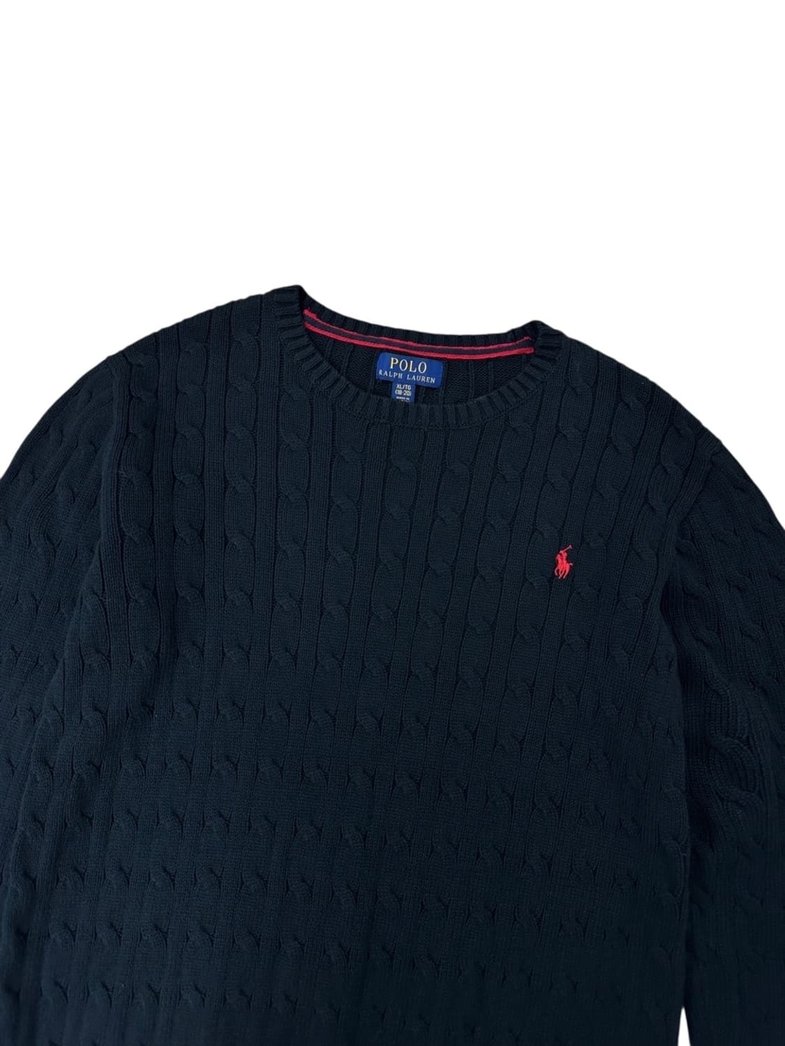 폴로 케이블 꽈배기 니트 블랙 (여성M추천)  상품이미지2