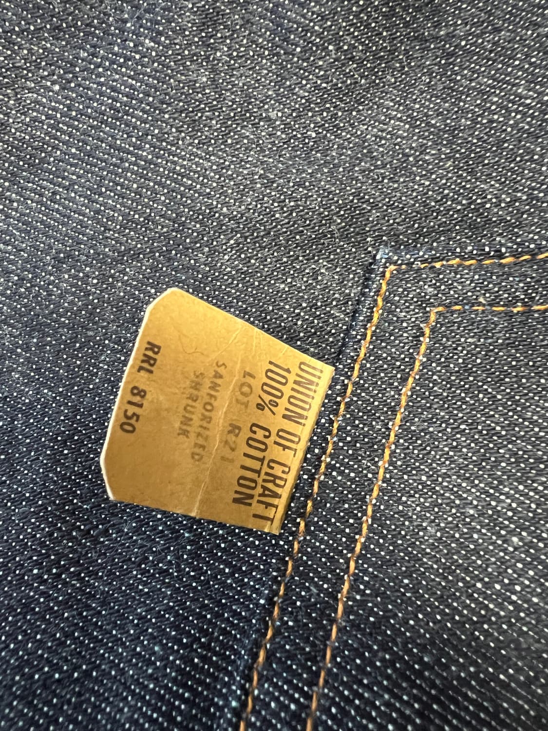 RRL 1936 Buckle Back Rigid Denim 더블알엘 상품이미지3