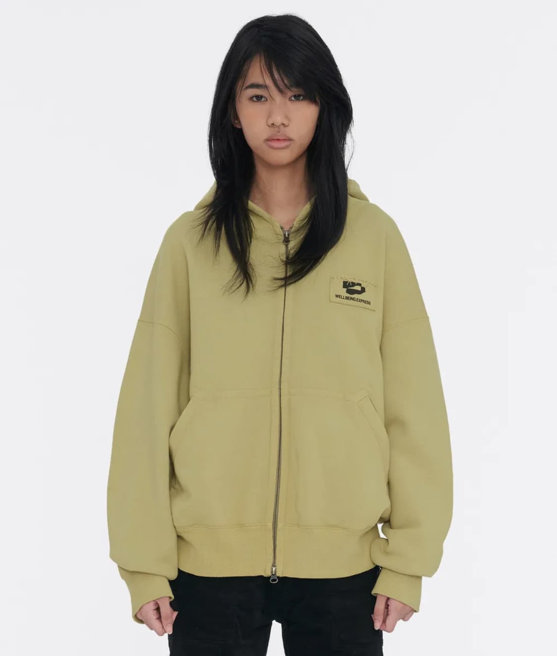 웰빙익스프레스 후드집업 Logo Patch Zip Up 상품이미지1