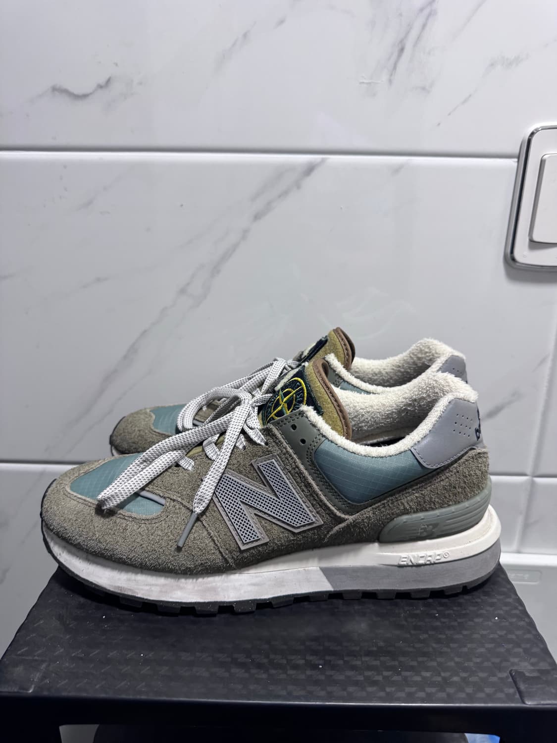 뉴발란스x스톤아일랜드 574 레거시 그린 상품이미지6
