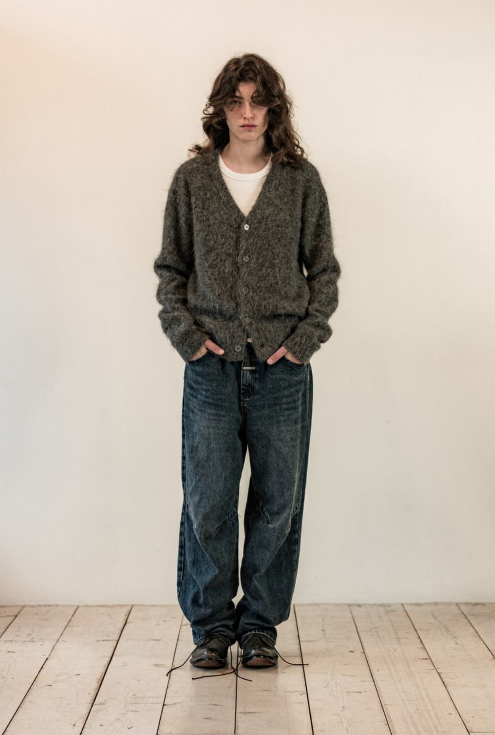 더바이닐하우스 그런지 가디건 그레이 M 상품이미지3