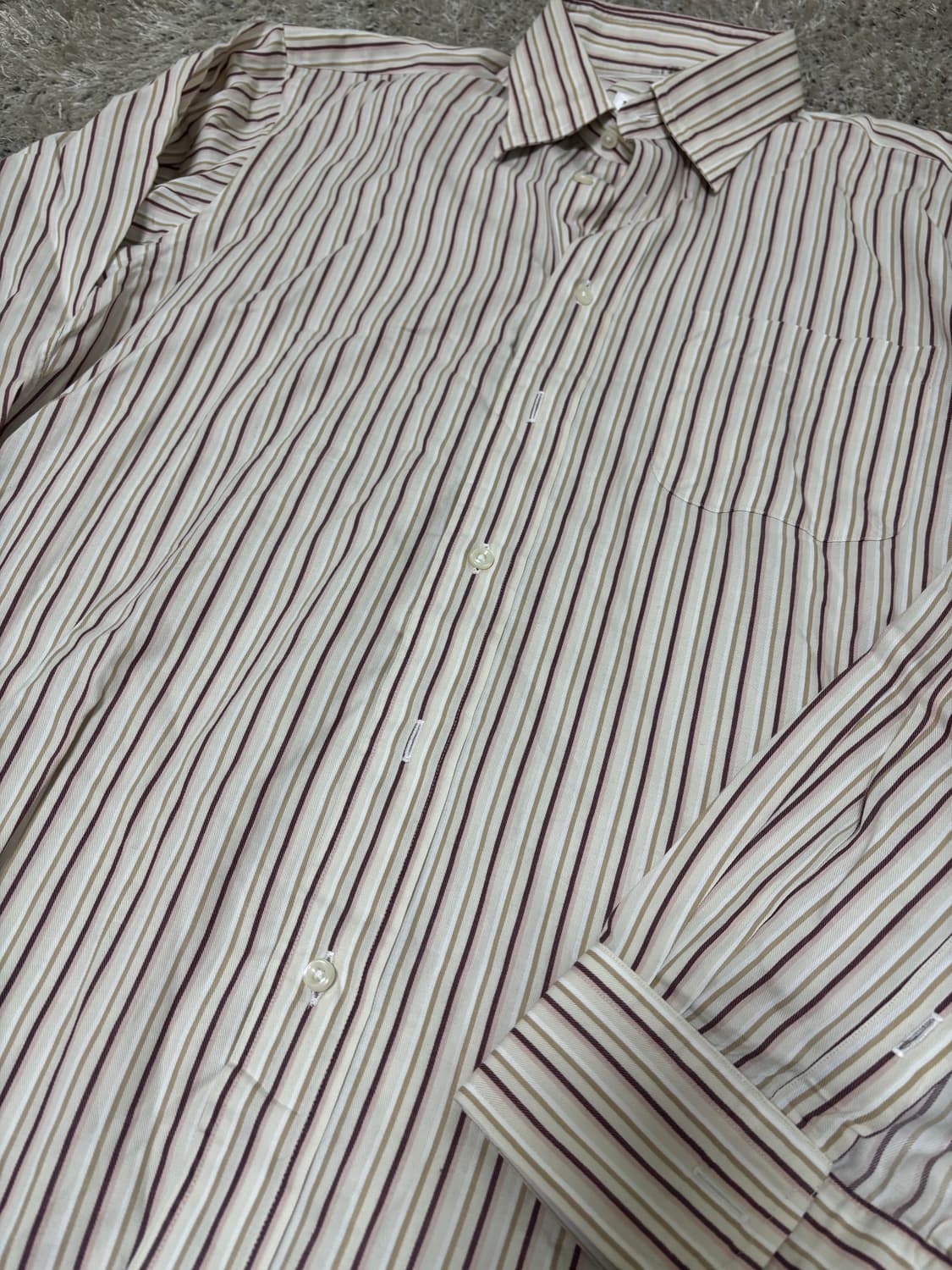 일제 LANVIN 스트라이프 셔츠 사이즈 100-105 상품이미지2