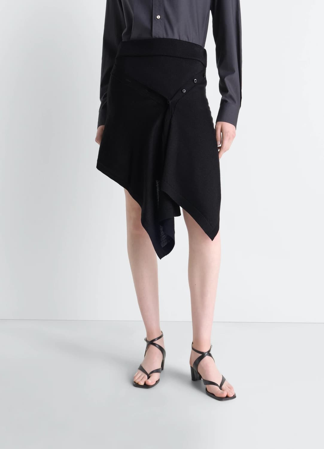 [XS,S,M]르메르 26ss 버튼 스커트/블랙 상품이미지2