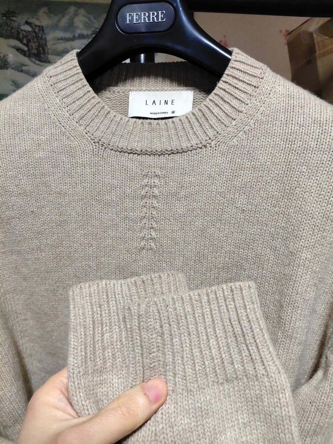 [LAINE]램스울 라운드넥 니트 M사이즈 상품이미지7