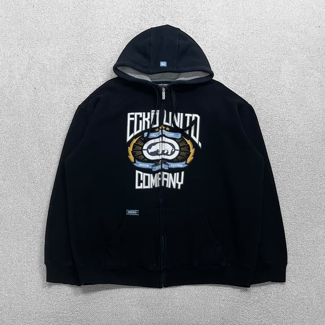 에코 Ecko 언리미티드 스펠 로고 후드집업 블랙 상품이미지1
