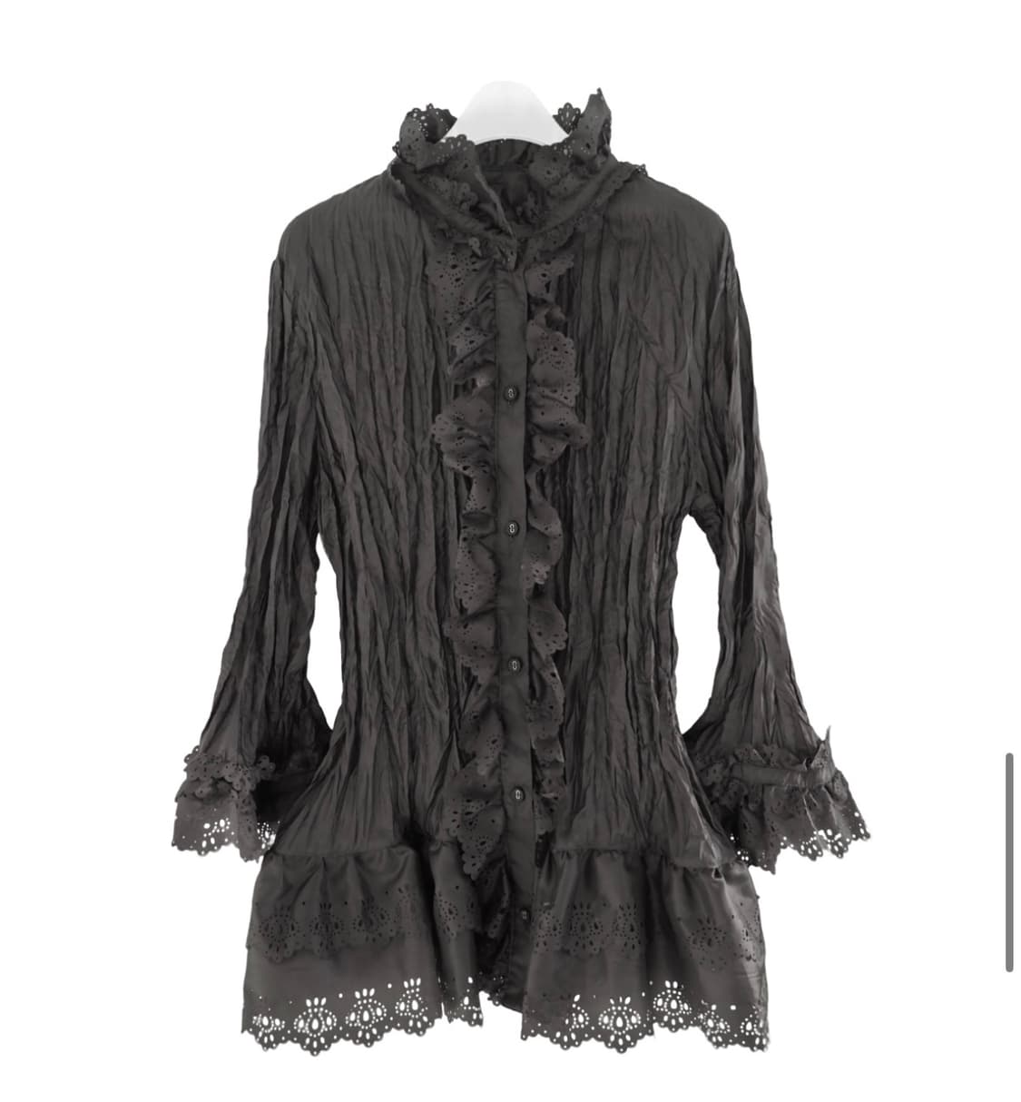 Eonts Thornel Punching Blouse - Charcoal 상품이미지1