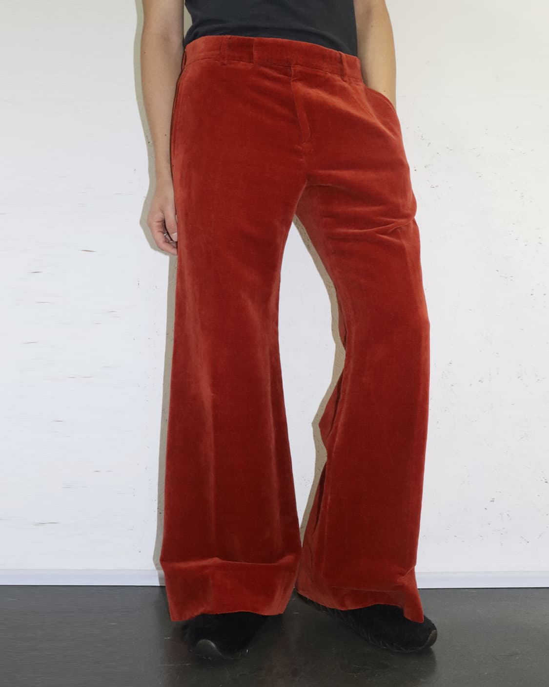 구찌 플레어 벨벳 트라우저 상품이미지1