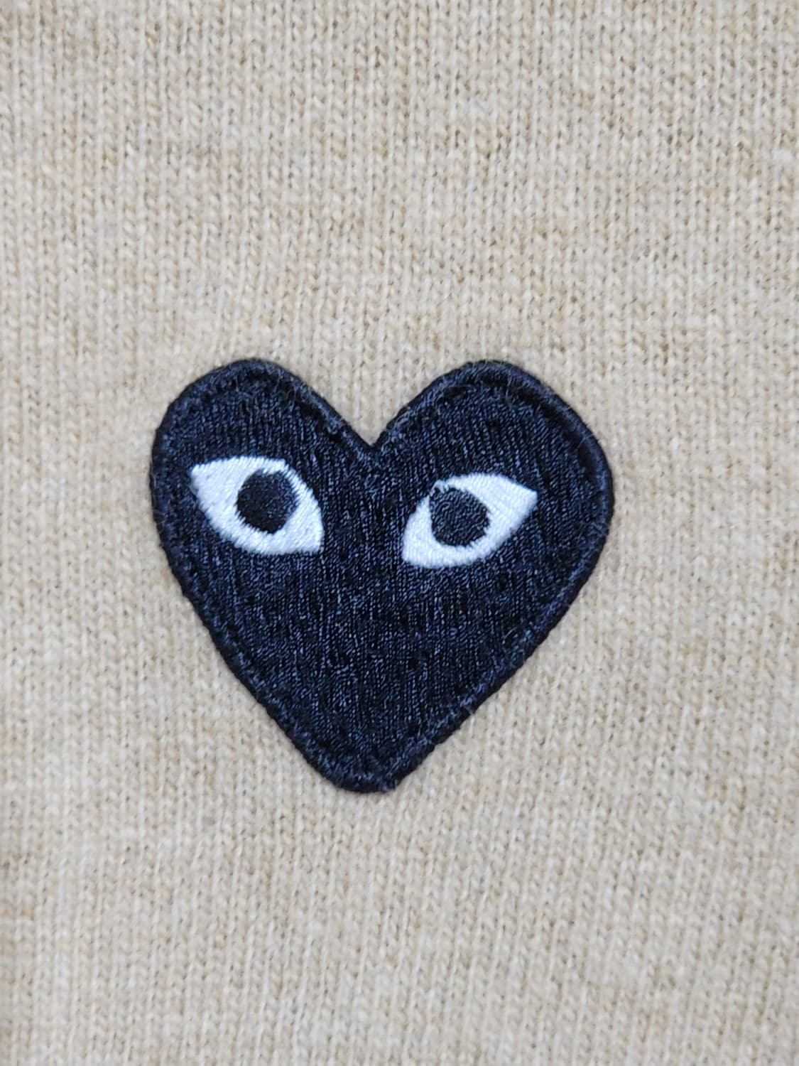 (정품) 꼼데가르송 가디건 베이지 블랙와펜 AZ N024  상품이미지4