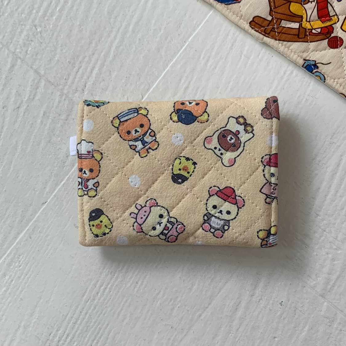 [ 핸드메이드 ] 와글바글 리락쿠마 자체제작 원단 똑딱이 카드지갑 상품이미지3