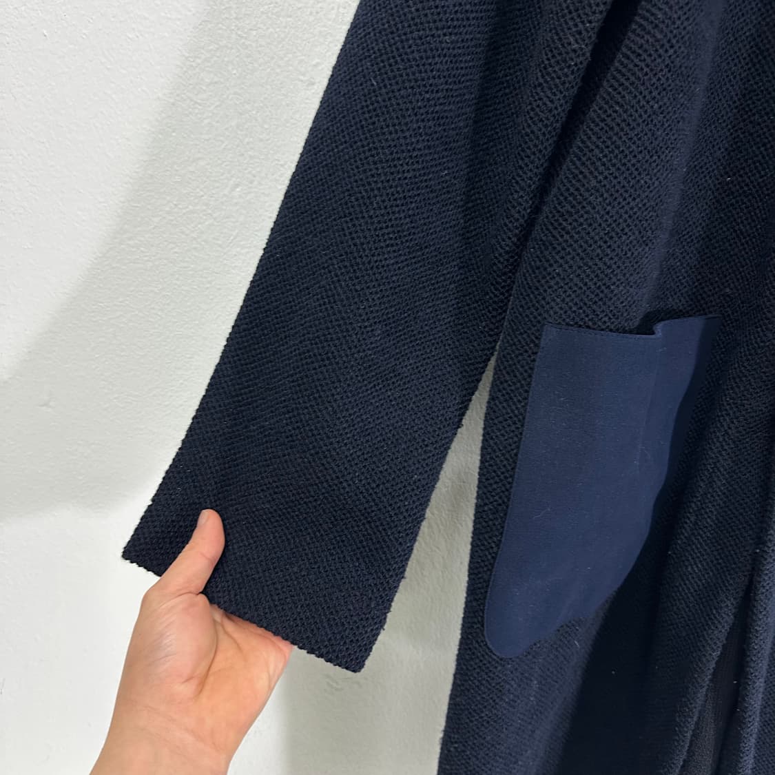 M 커스텀멜로우 다크네이비 롱 가디건 상품이미지4