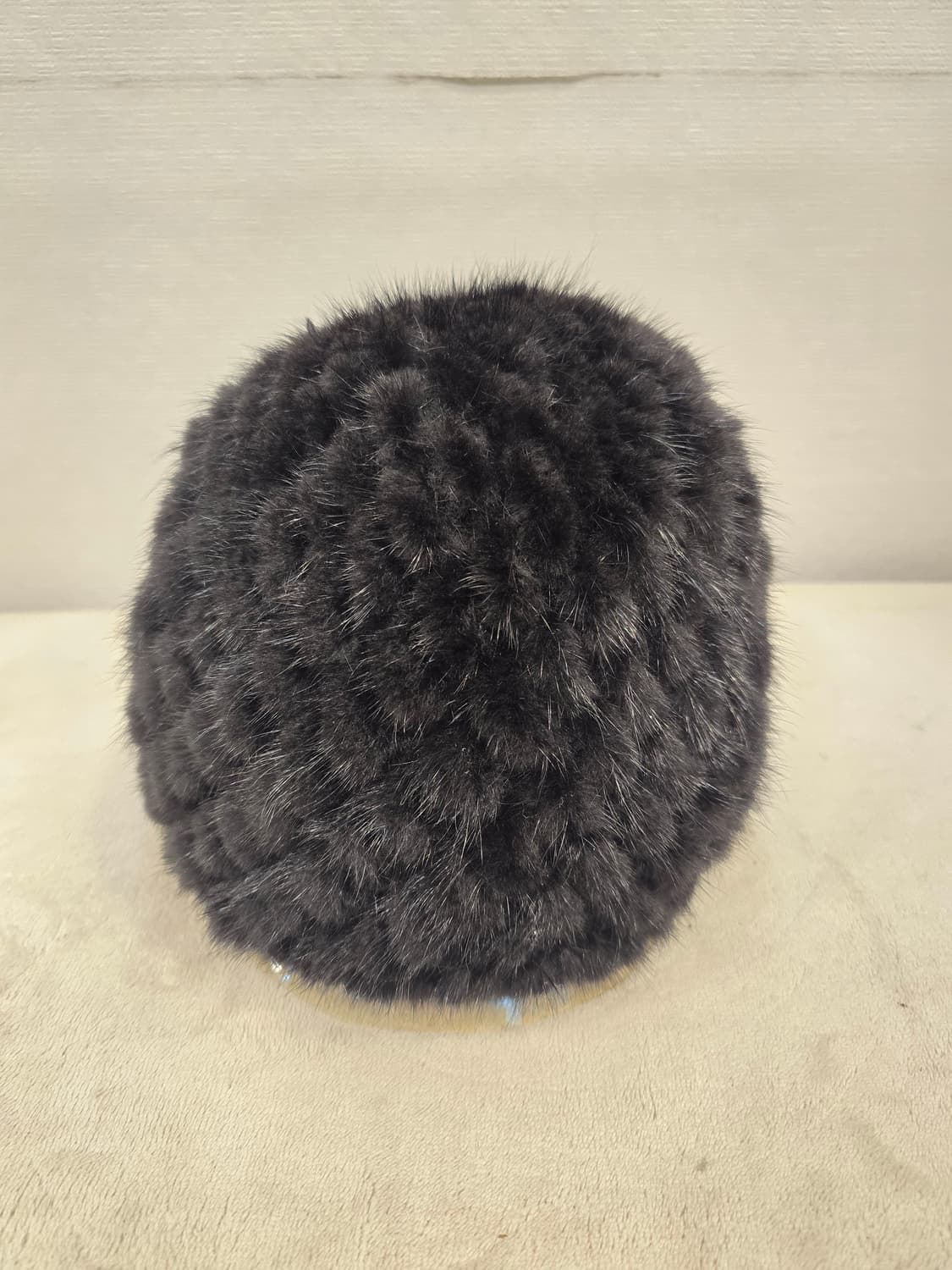 비꼴리에 검정 밍크 털모자 비니 프리사이즈 상품이미지3