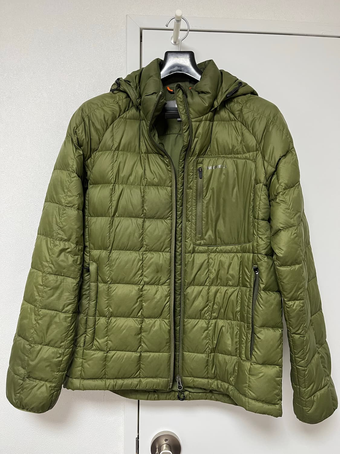 머렐 하이크 그리드 경량 후드 경량 패딩 카키 M사이즈 상품이미지3
