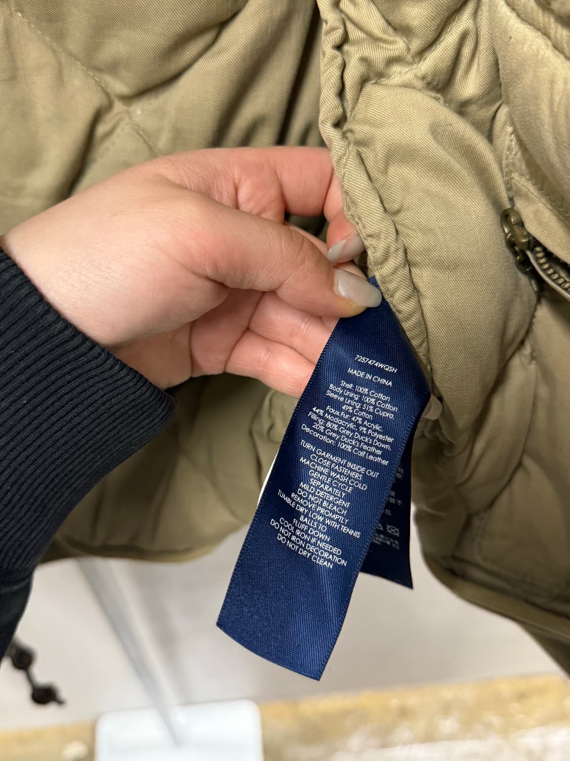 Polo RalphLauren 폴로 랄프로렌 덕다운 퀄팅 다운 봄버 자켓 상품이미지4