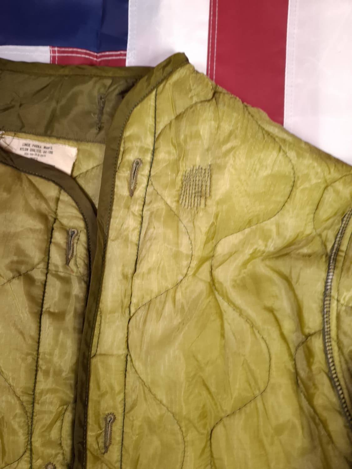 오리지날 미군 M-65 피쉬테일 개파카 스몰 풀셋트 상품이미지3