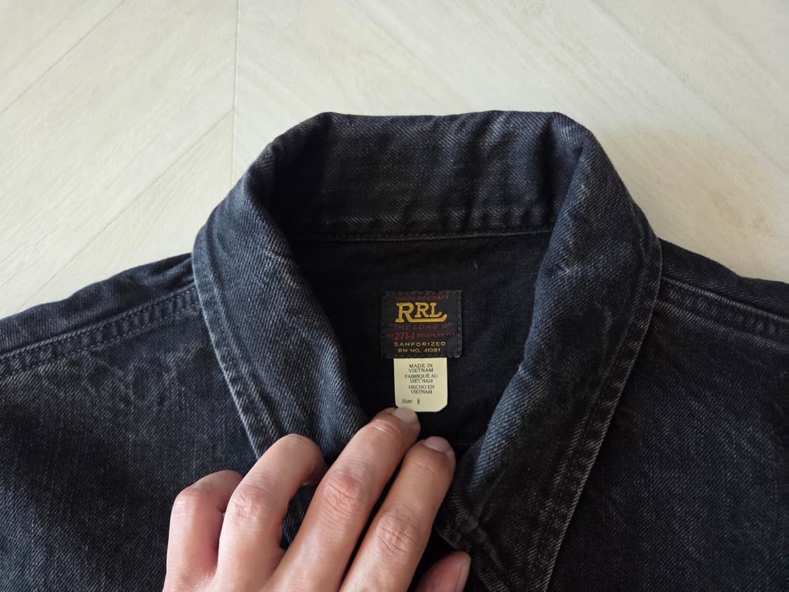 (새상품)RRL lot271 블랙 M사이즈 상품이미지3