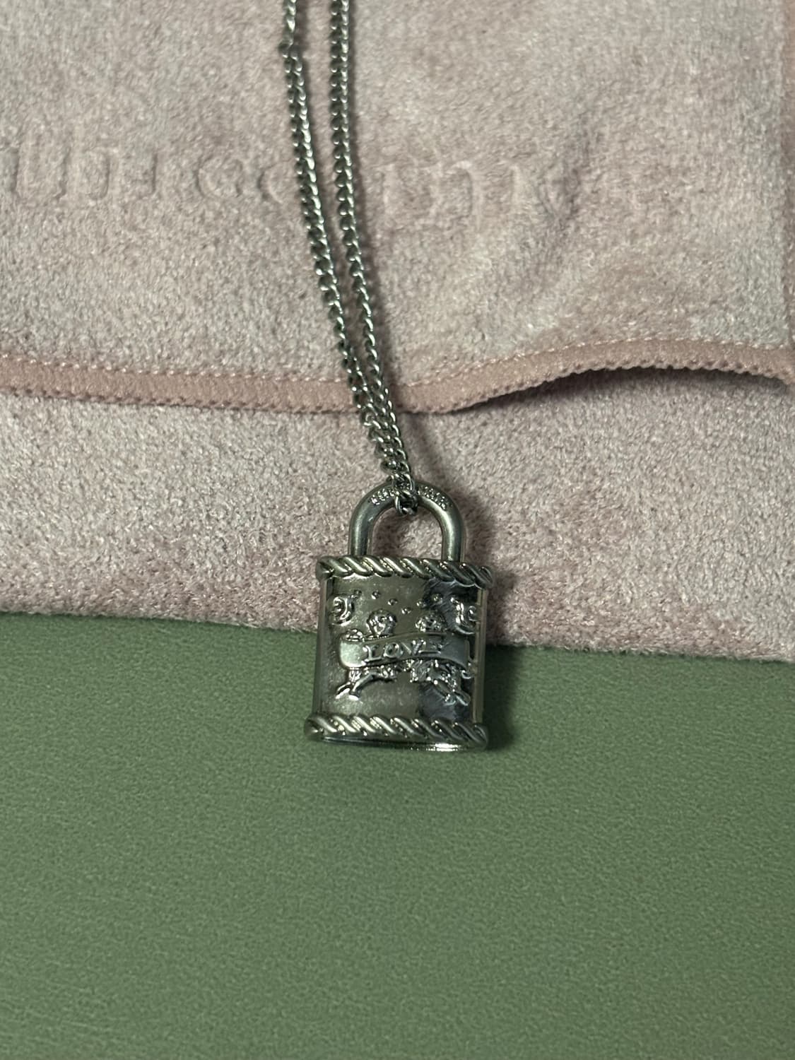 쓰리타임즈 러브 락 목걸이 라이트 실버 상품이미지2