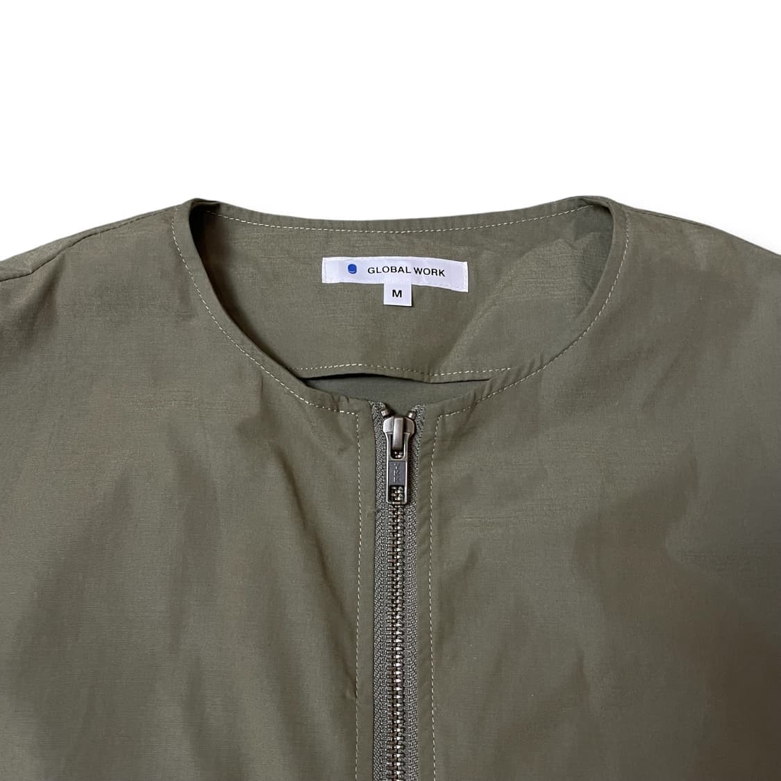 글로벌워크 카키 세미크롭 폴리 코튼 자켓 M 상품이미지3