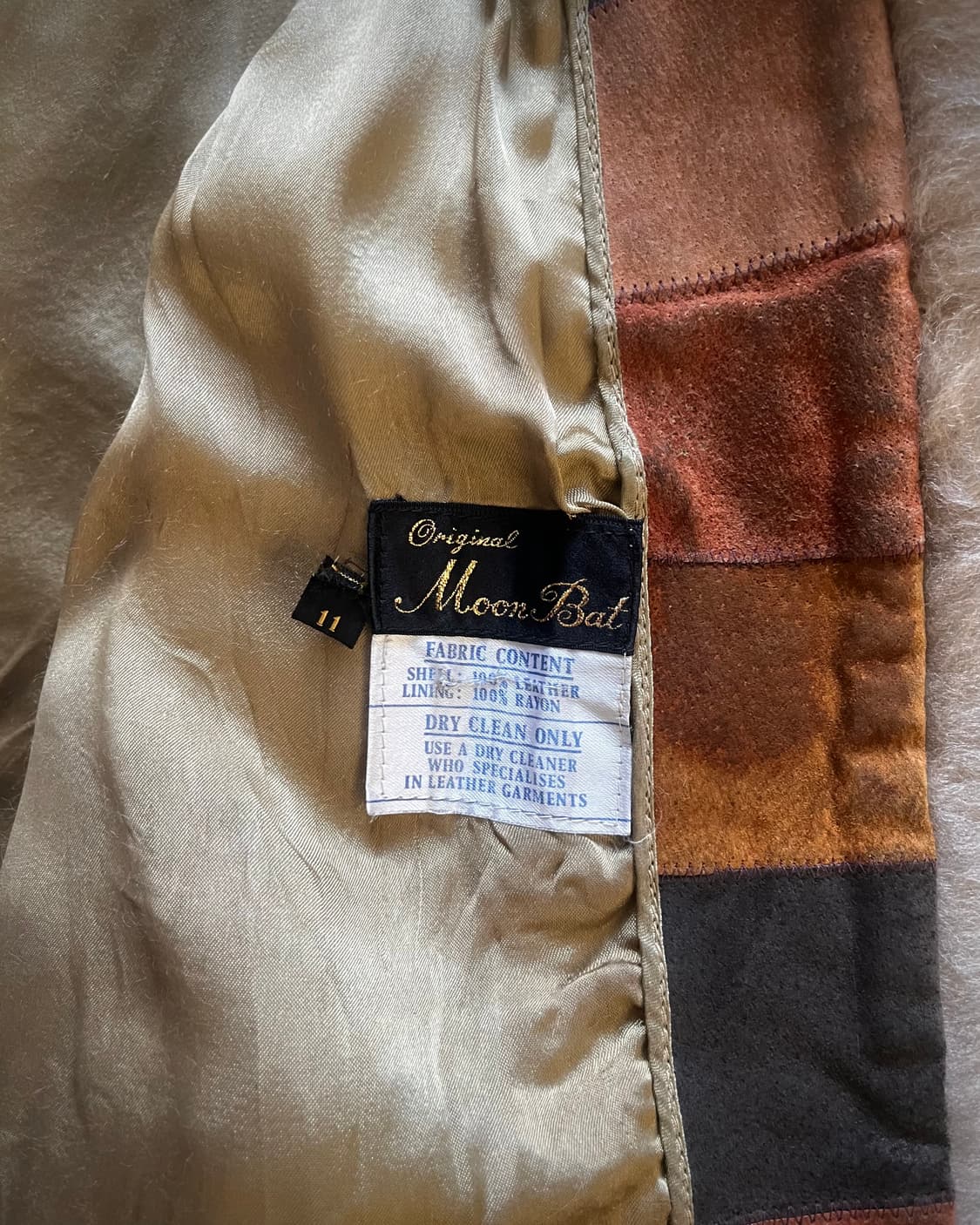 1970-80s Moon Bat Leather Lamb Fur JK 상품이미지6