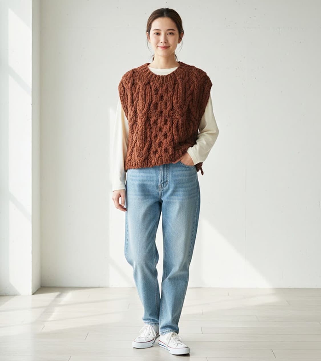 JOURNAL STANDARD - ROVING YARN KNIT VEST 상품이미지2