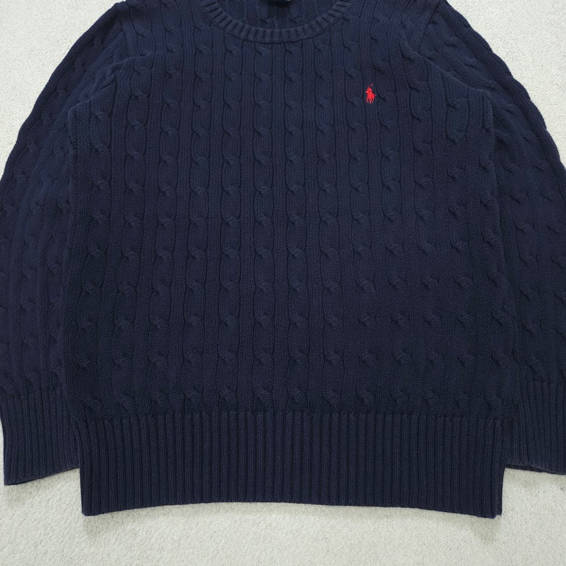 폴로 랄프 로렌 케이블 니트 L14-16 네이비 상품이미지2