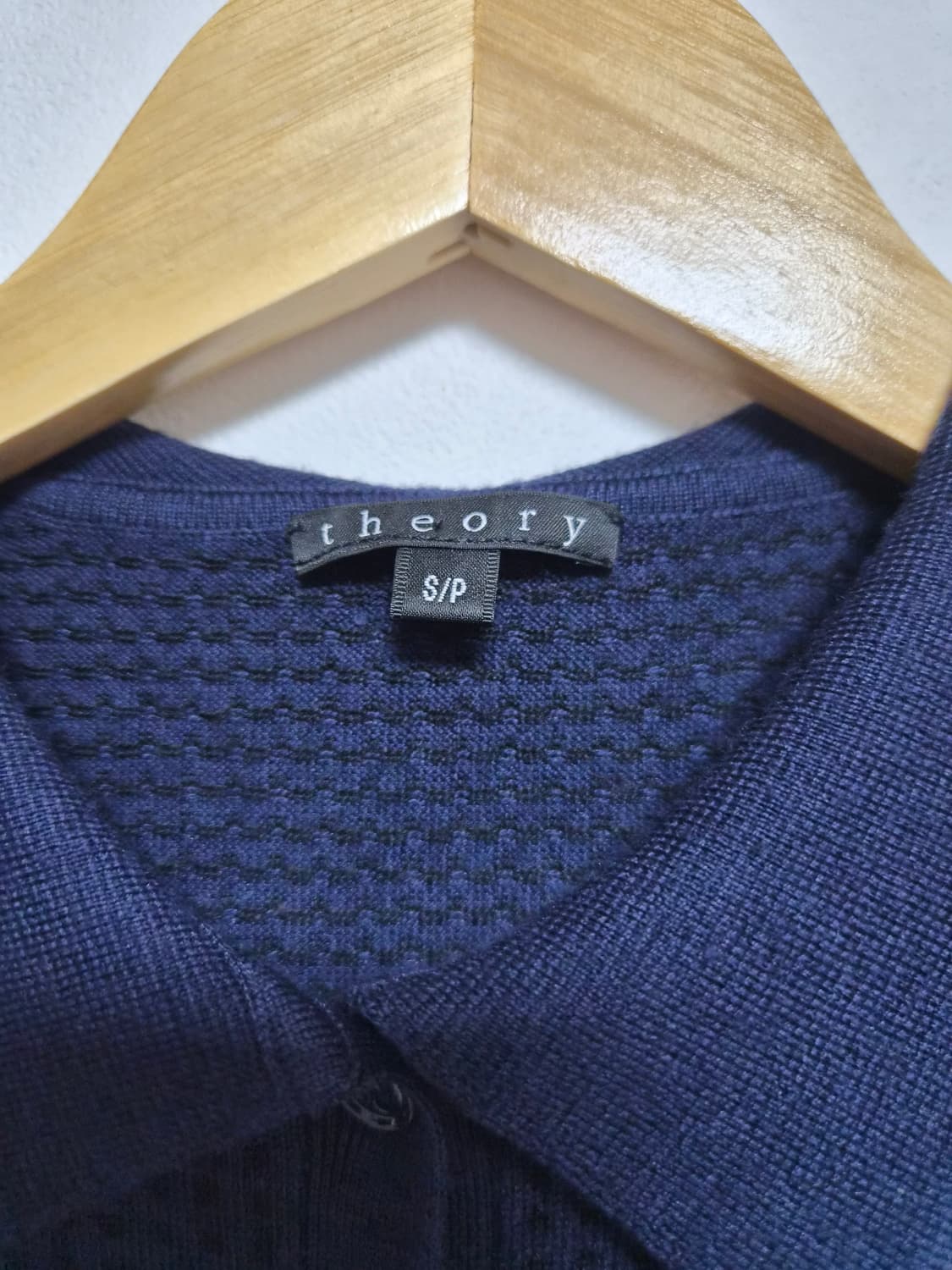 띠어리Theory 네이비 니트 카라티 S - T149 상품이미지4