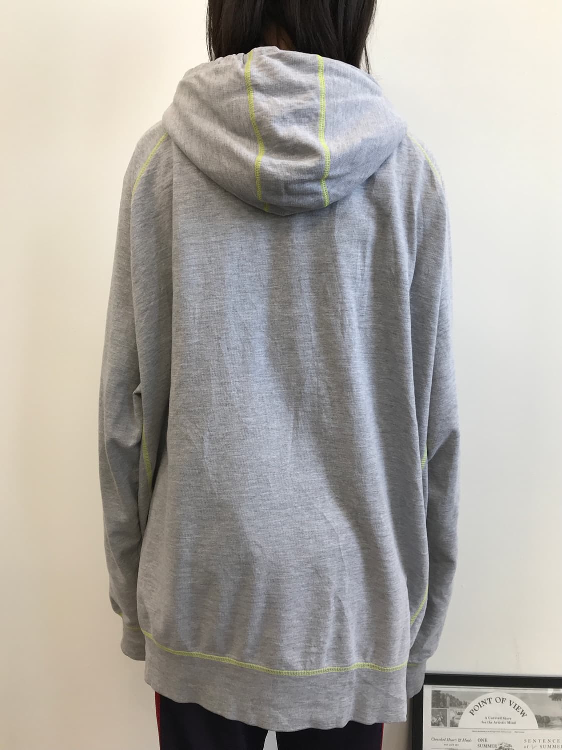 CSG Neon Stitch Half Zip Hoodie Gray 상품이미지3
