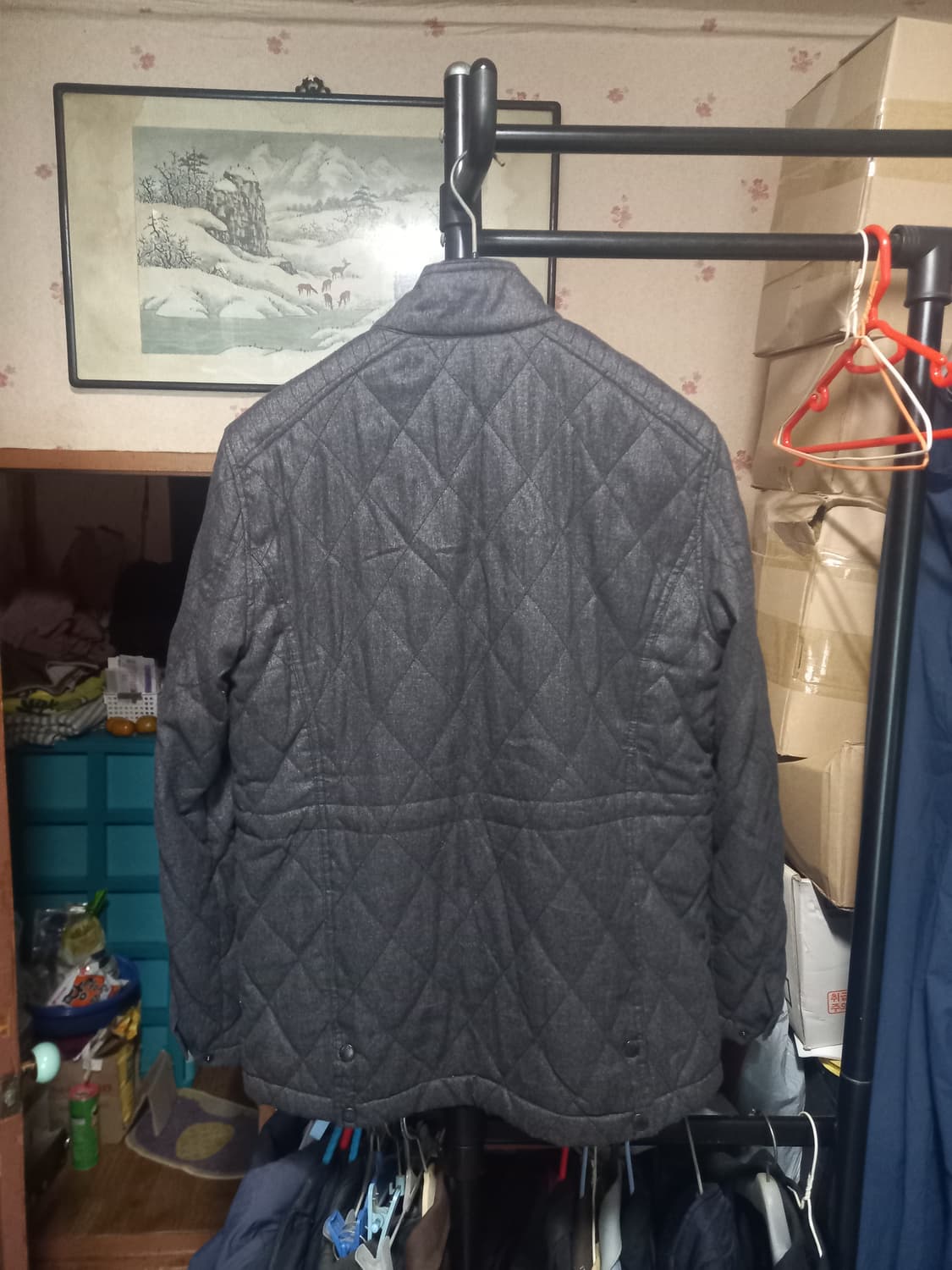 [게스]퀄팅 자켓 L(100)사이즈 그레이컬러  상품이미지2