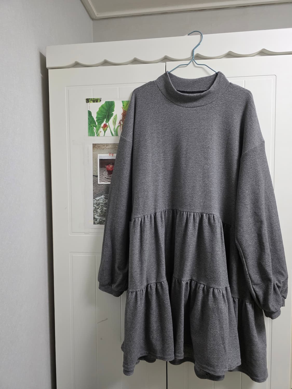 일본빈티지 루즈핏 아방 하구미 모리걸 롱 프릴 원피스 레이어드룩 상품이미지2