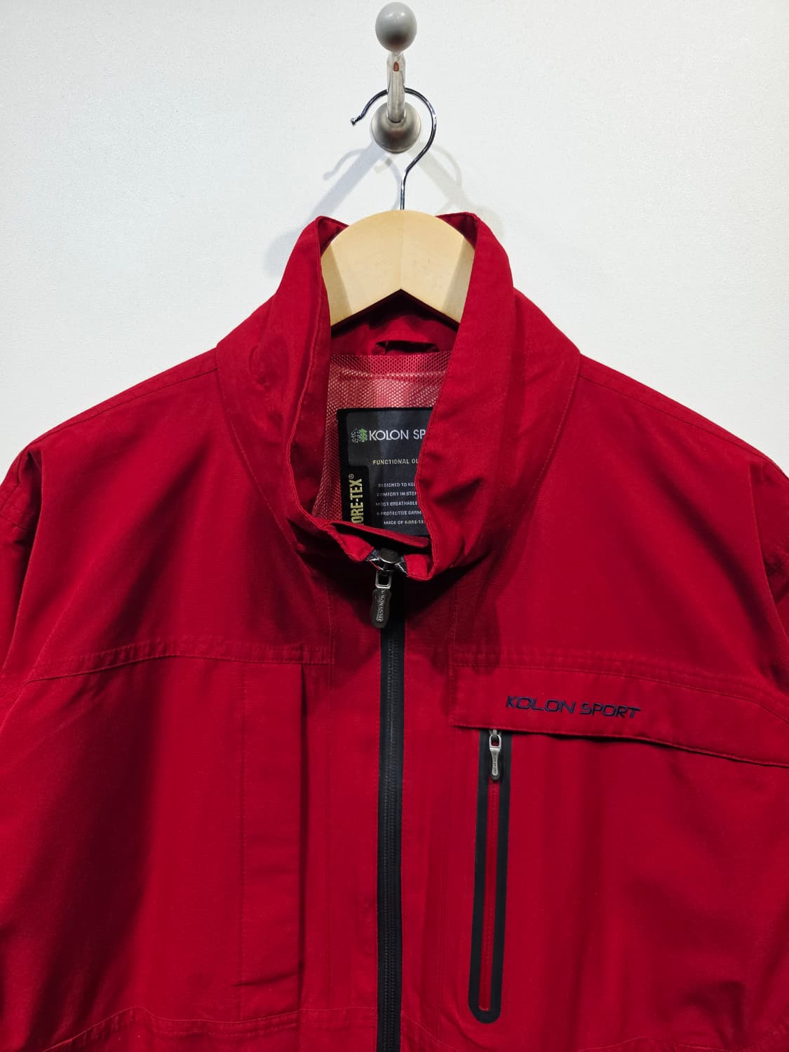 KOLON SPORT 코오롱스포츠 고어텍스 바람막이 자켓 레드 상품이미지3