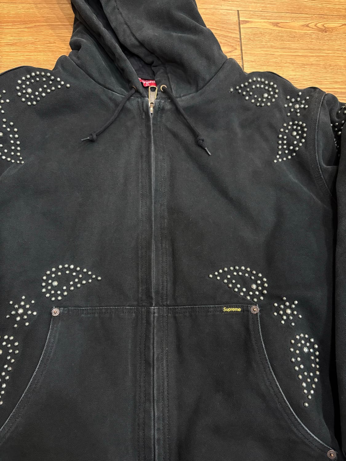 슈프림 페이즐리 스터드 워크자켓 블랙 - 23FW 상품이미지3