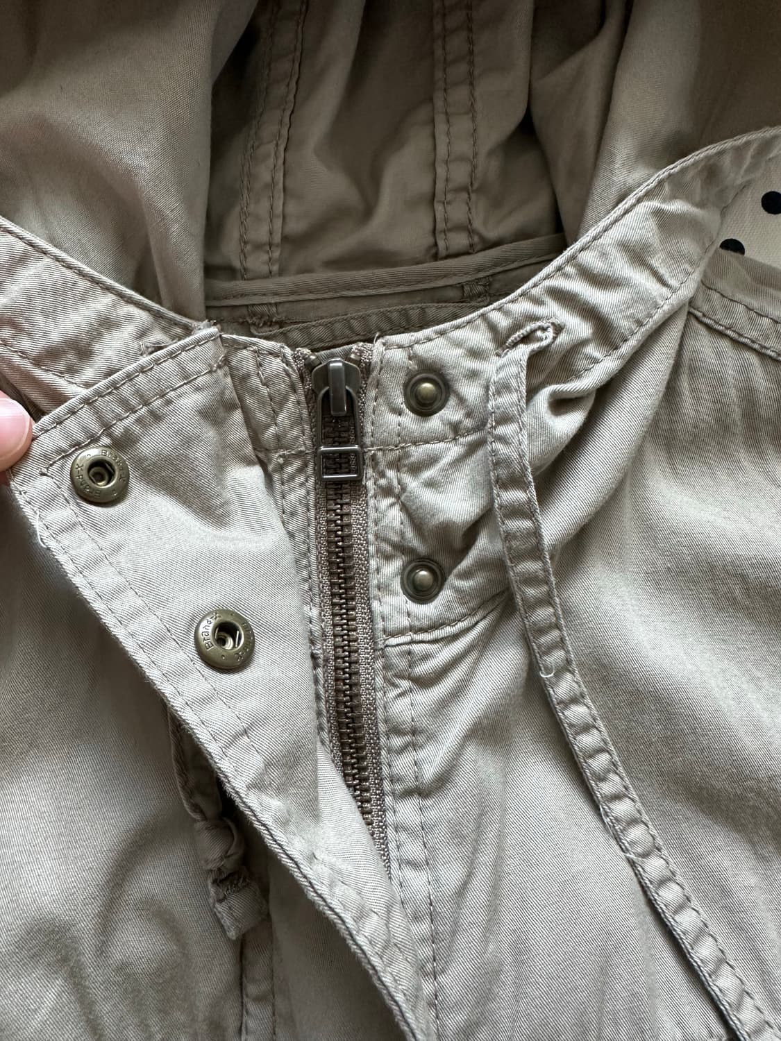 jpn 베이지 포켓 후드 야상자켓  상품이미지3