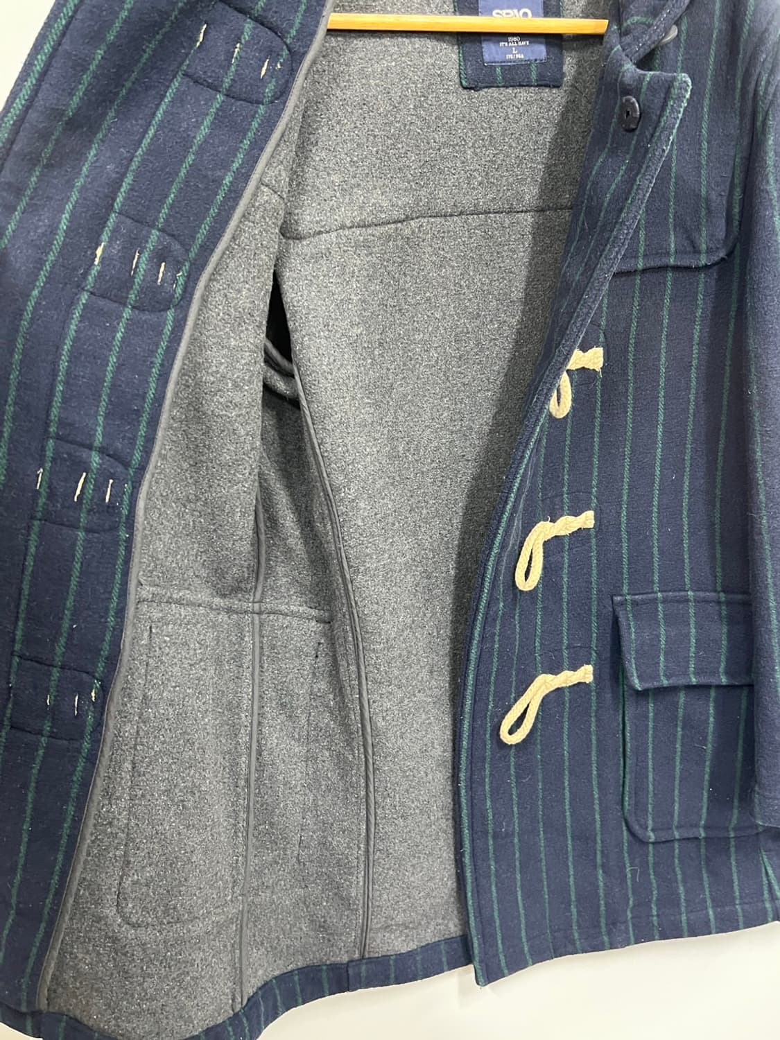 스파오 스트라이프 후드 떡볶이 코트 상품이미지5