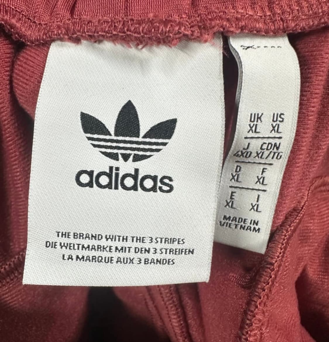 아디다스 스포츠 버건디 바지 (새상품) 상품이미지3