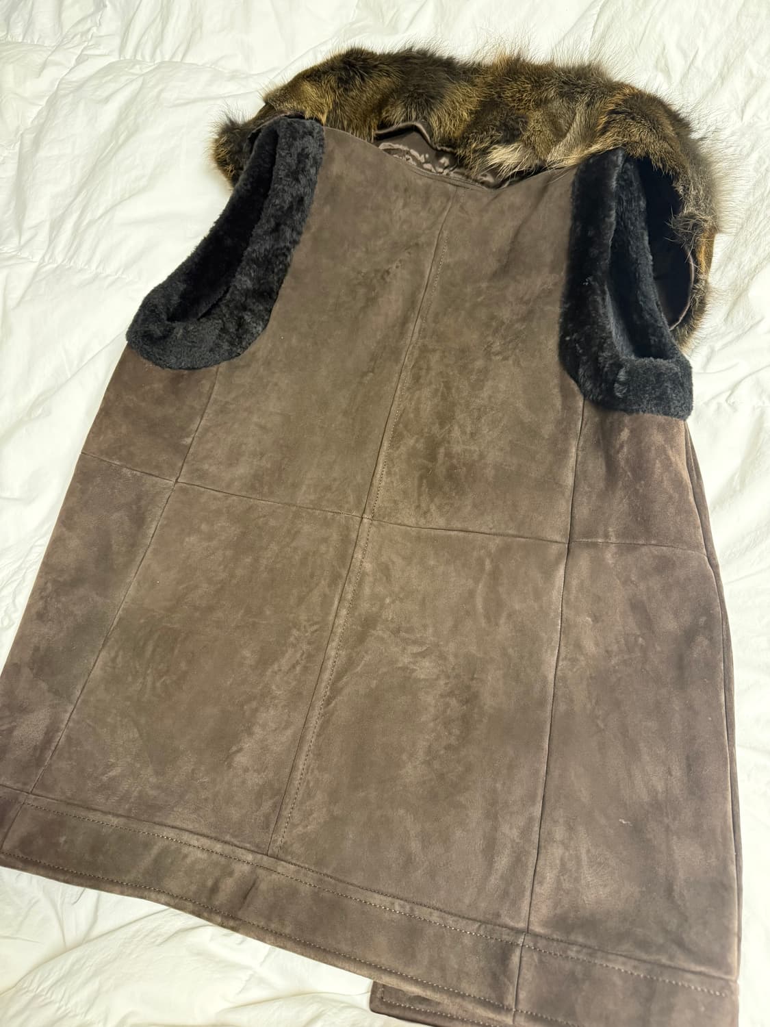 프라다(Prada) 코요테 모피 베스트 브라운 여성 40 상품이미지5