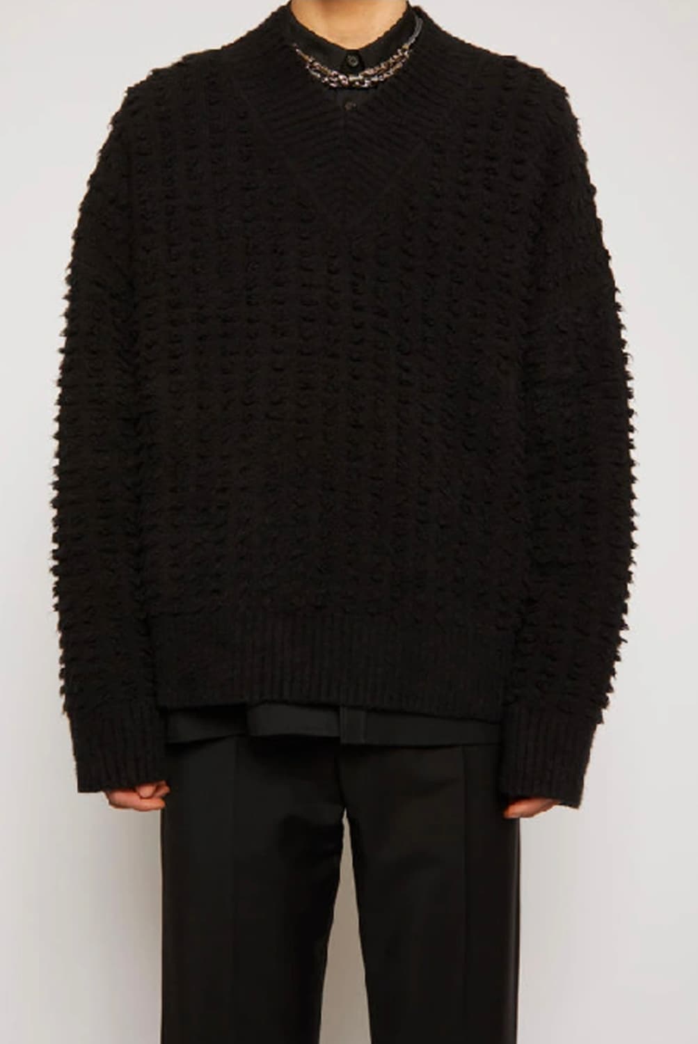 아크네 스튜디오 텍스처드 v넥 스웨터 상품이미지5