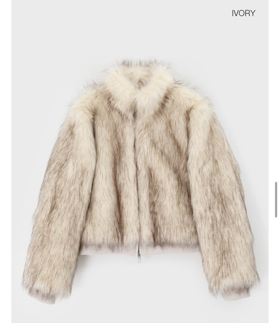 블랙업 퍼자켓 아이보리 상품이미지2