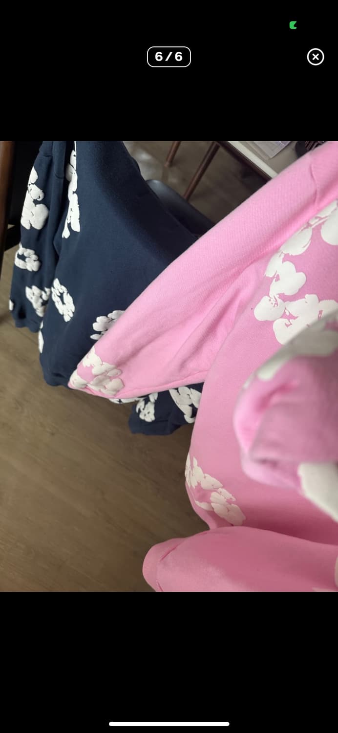 S 데님티어스 핑크 후드티 상품이미지5
