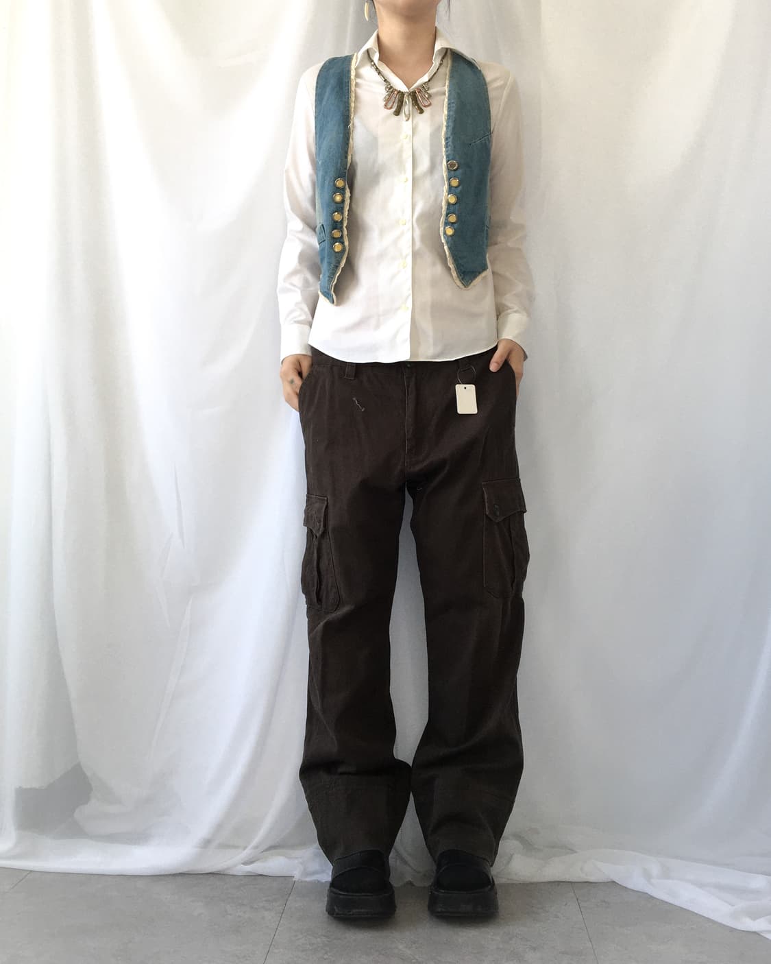 Denim vest 상품이미지4