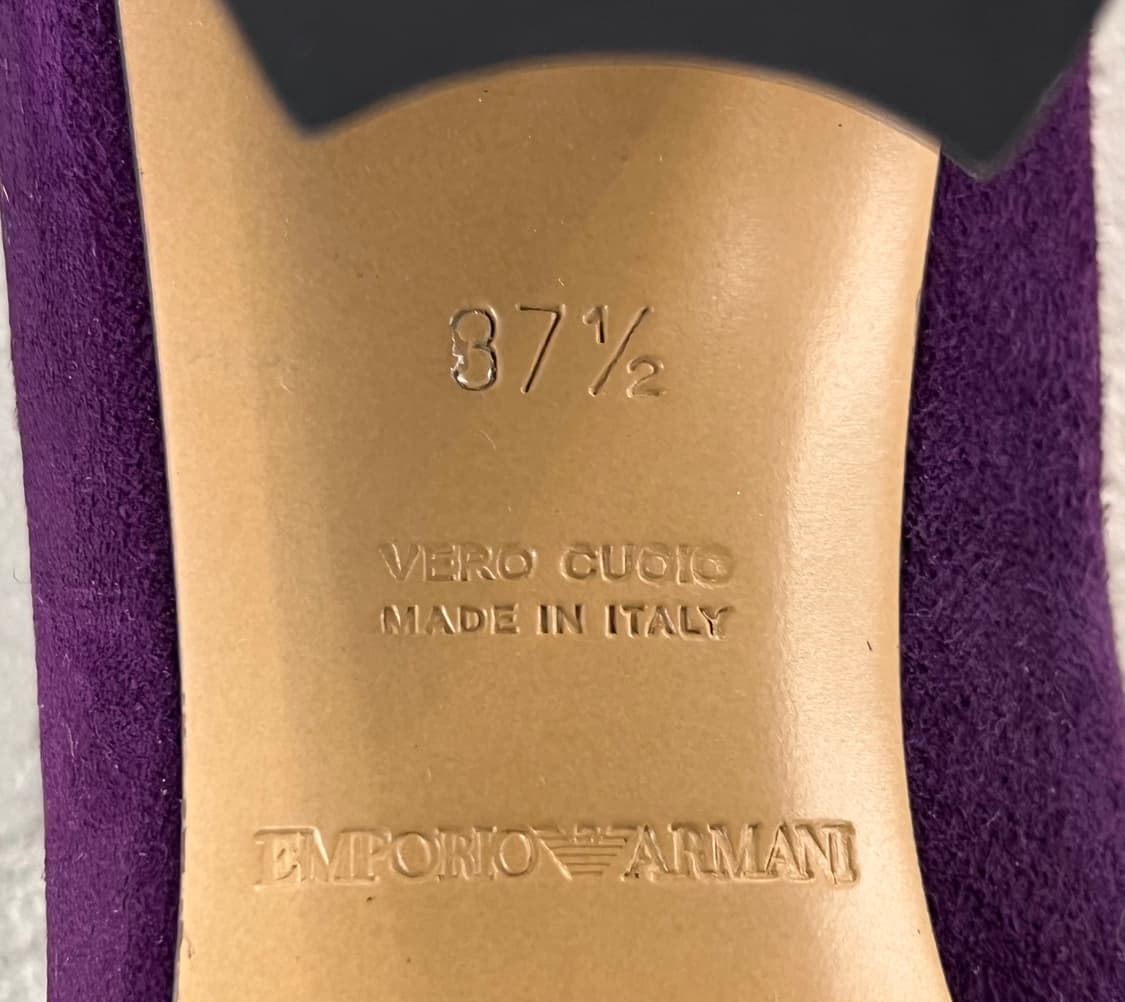 엠포리오 아르마니 퍼플 스웨이드 펌프스 37.5 상품이미지7