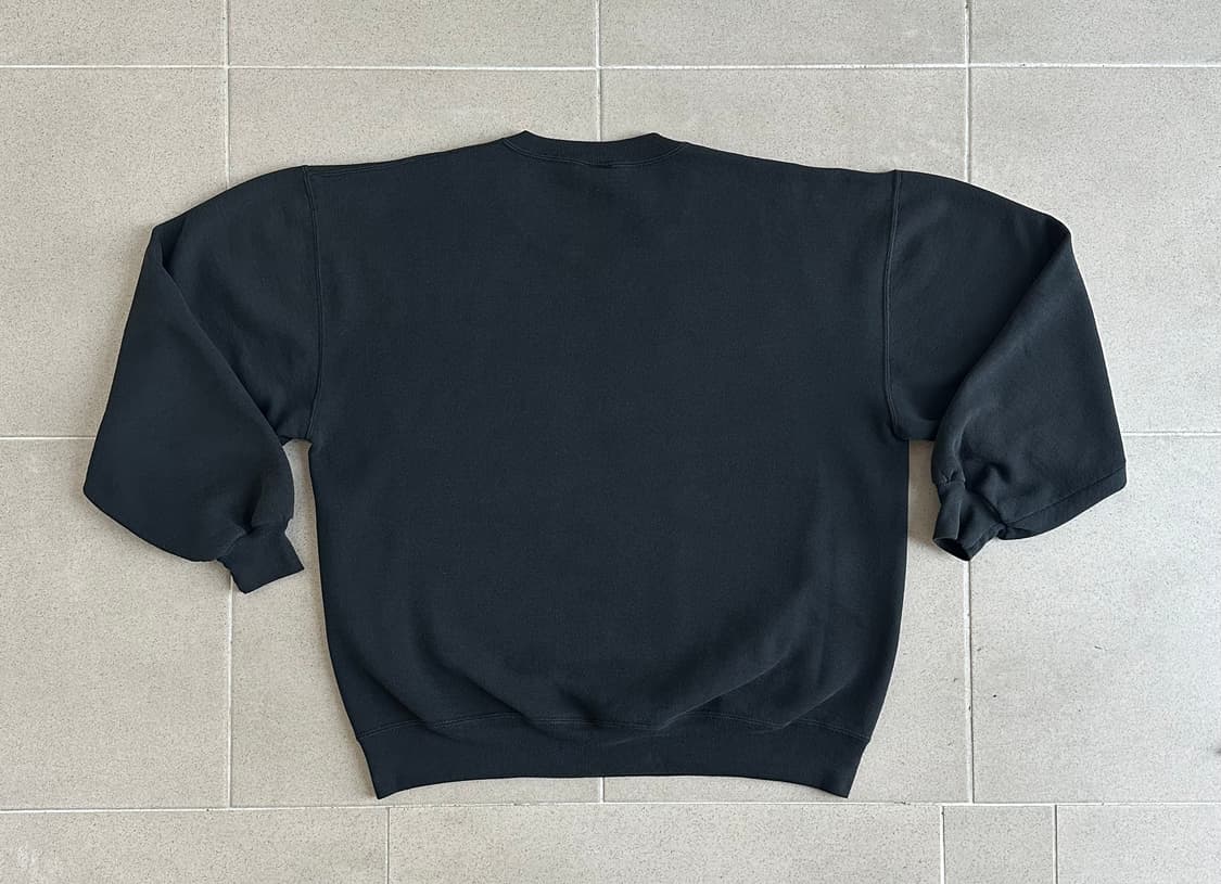 90s 빈티지 러셀 스웻셔츠 블랙 XXL USA 상품이미지2