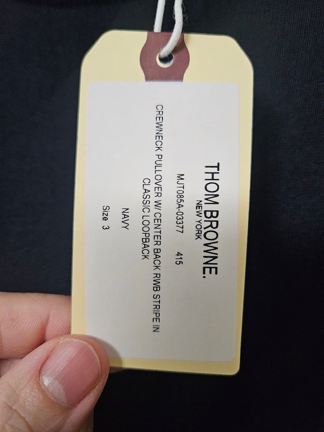 (새상품급) 톰브라운 네이비 백 삼선 맨투맨 3사이즈(105) 상품이미지3